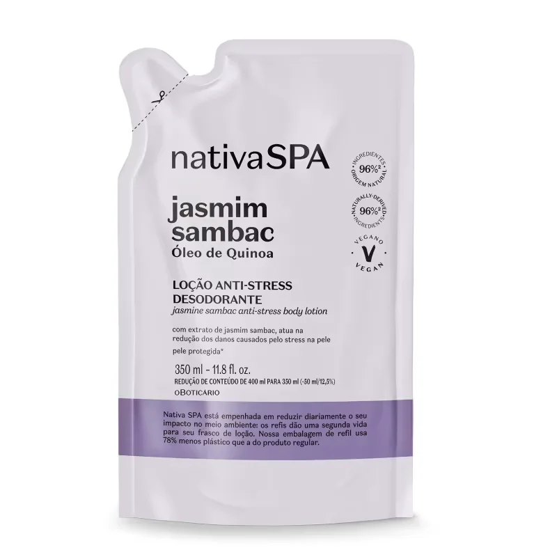 Refil Loção Corporal Anti-stress Nativa SPA Jasmim Sambac 400ml