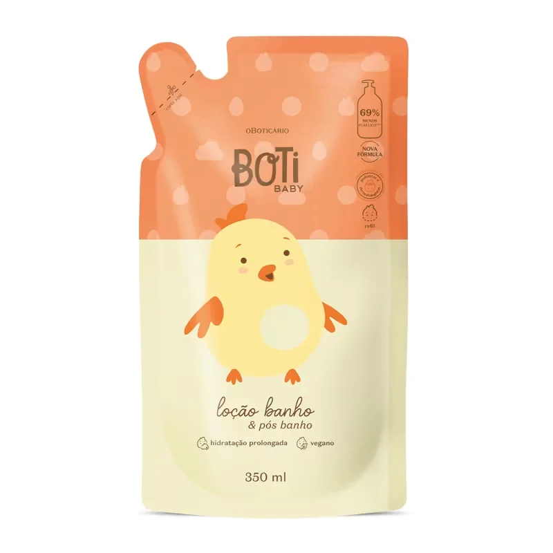 Refil Loção Hidratante Banho e Pós-Banho Boti Baby 350ml