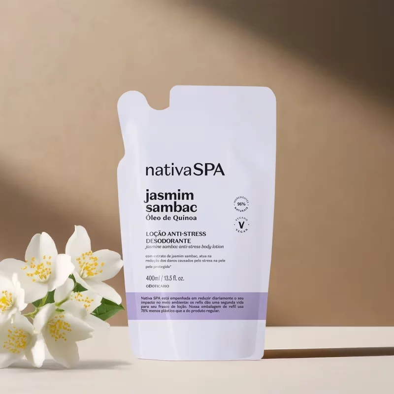 Refil Loção Hidratante Desodorante Corporal Anti-stress Nativa SPA Jasmim Sambac 400ml