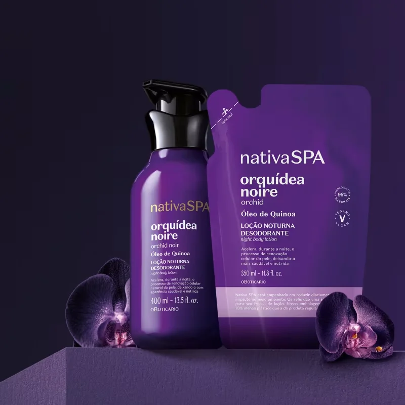 Refil Loção Noturna Desodorante Corporal Nativa SPA Orquídea Noire 350ml
