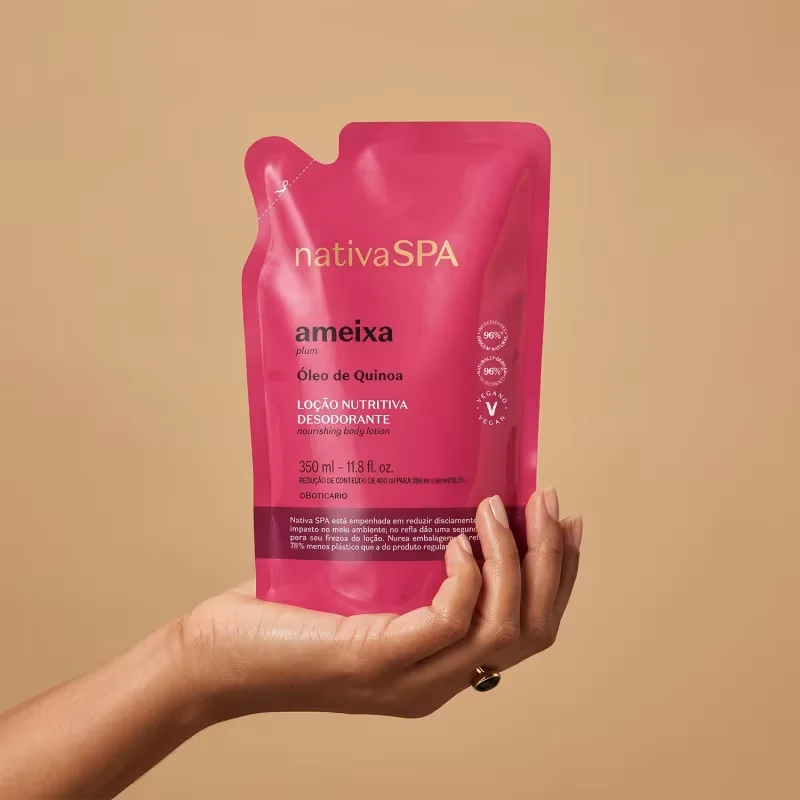Refil Nativa SPA Loção Desodorante Hidratante Corporal Ameixa 350ml