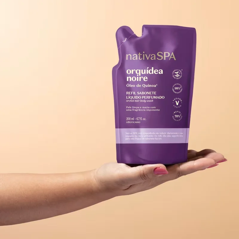 Refil Sabonete Líquido Perfumado Nativa Spa Orquídea Noire 200ml