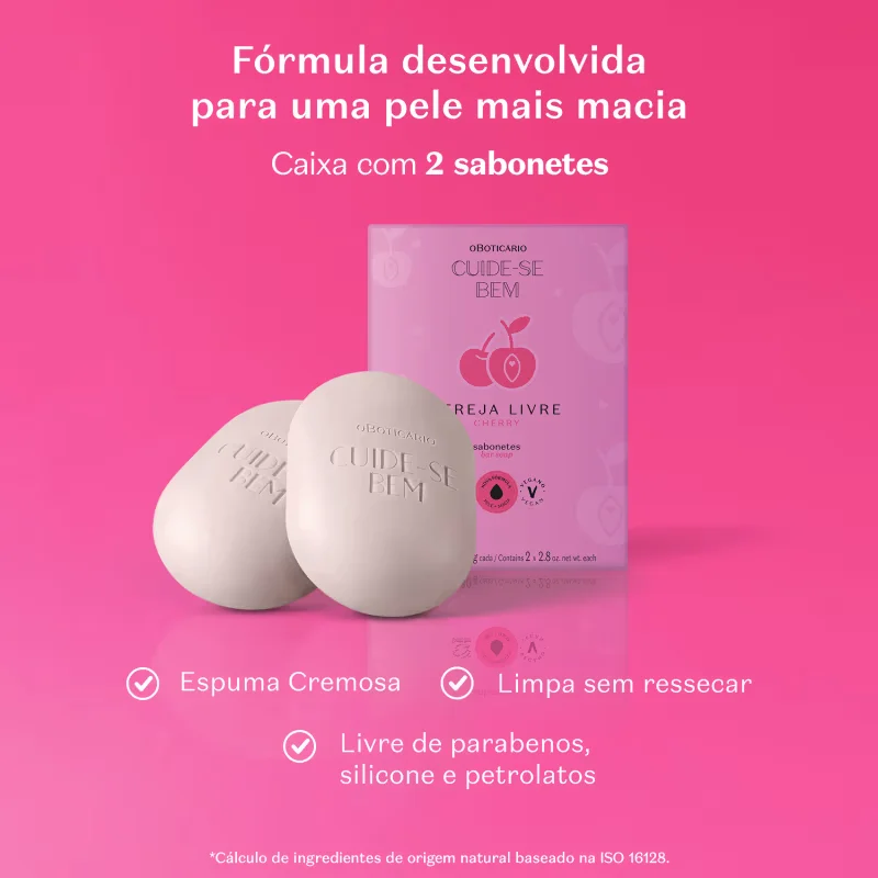 Sabonete Em Barra Cuide-Bem Cereja Livre 2x80g