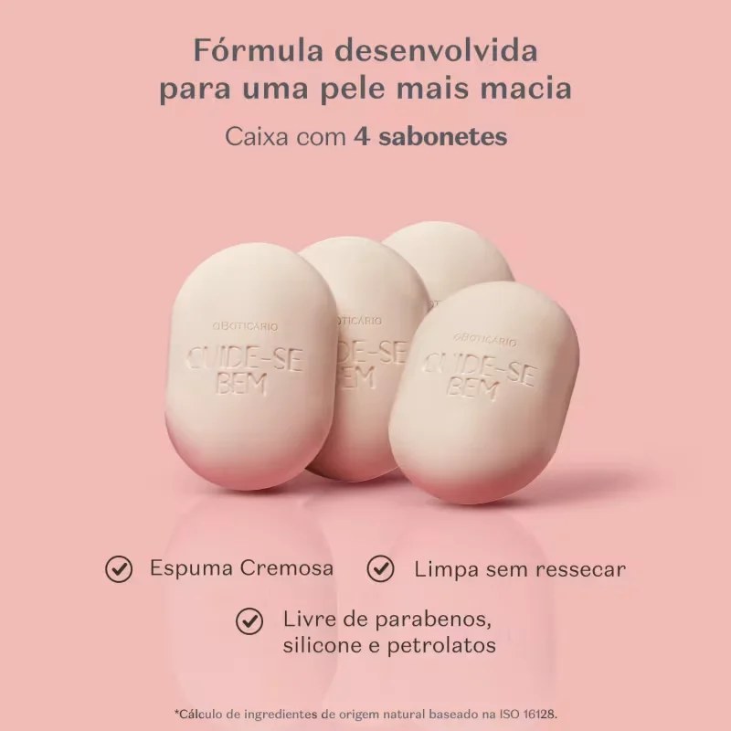 Sabonetes Em Barra Cuide-se Bem Doçura na Pessegura 4x80g