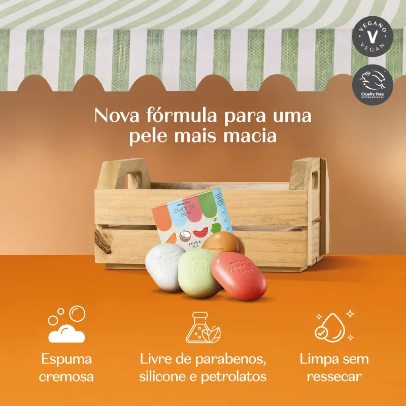 Sabonetes em Barra Sortidos Cuide-se Bem Feira 4x80g