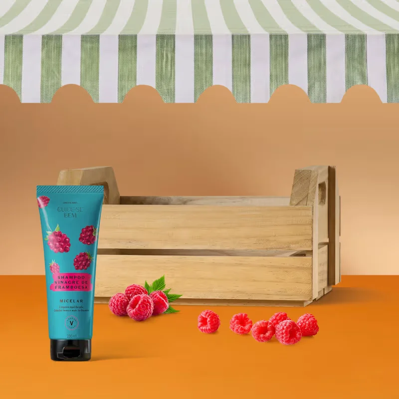 Shampoo Vinagre de Framboesa Cuide-se Bem Feira 230ml