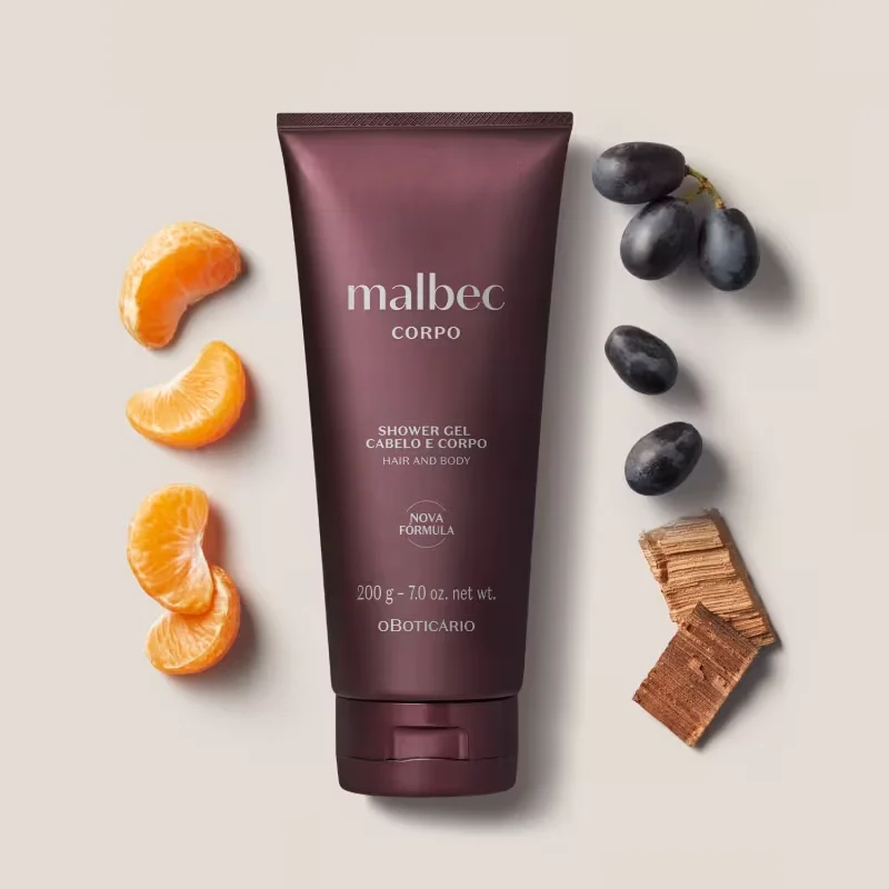 Shower Gel Cabelo e Corpo Malbec 200g